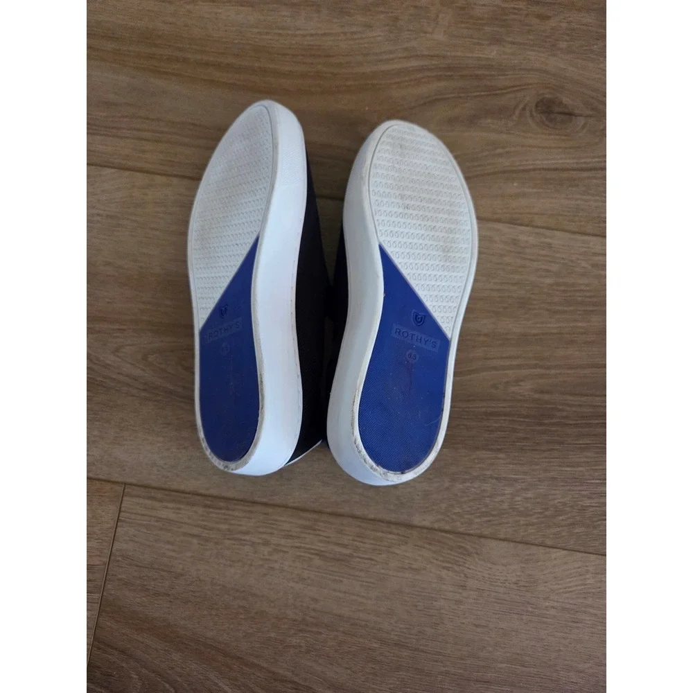 Rothy's The Flat Shoes Navy Blue Knit Slip On Loafers Women's Size‎ 6.5